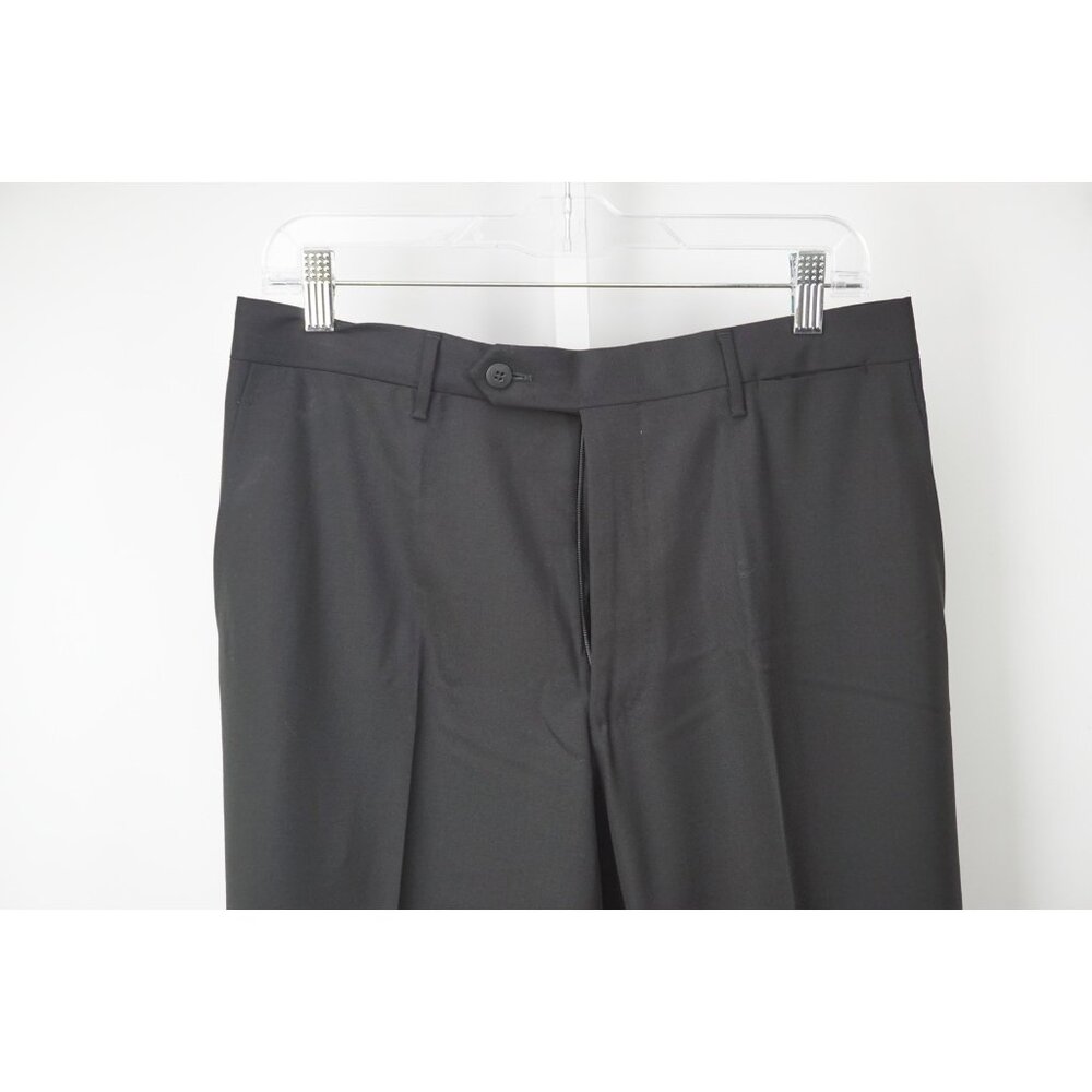 Rota Solid Black 100% Wool Mens Dress Pants Sz 48 BRAND NEW